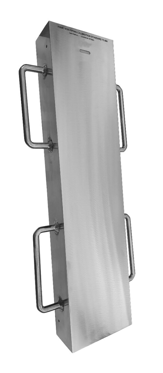 ASME Sec V Basic Calibration Block (75mm - 1½ SKIP WITH NOTCH) METRIC ...